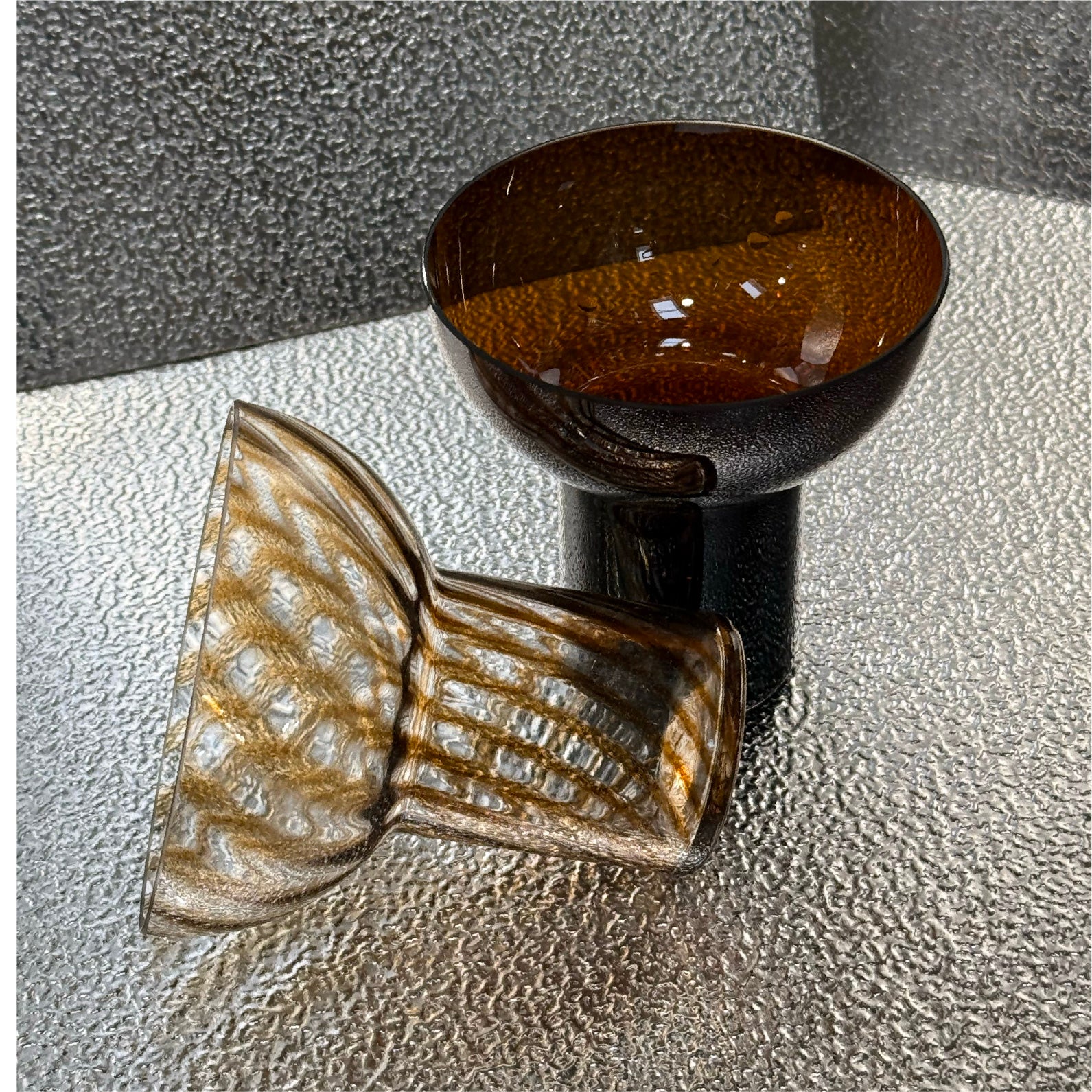 PLASH Glass Swirl Brown