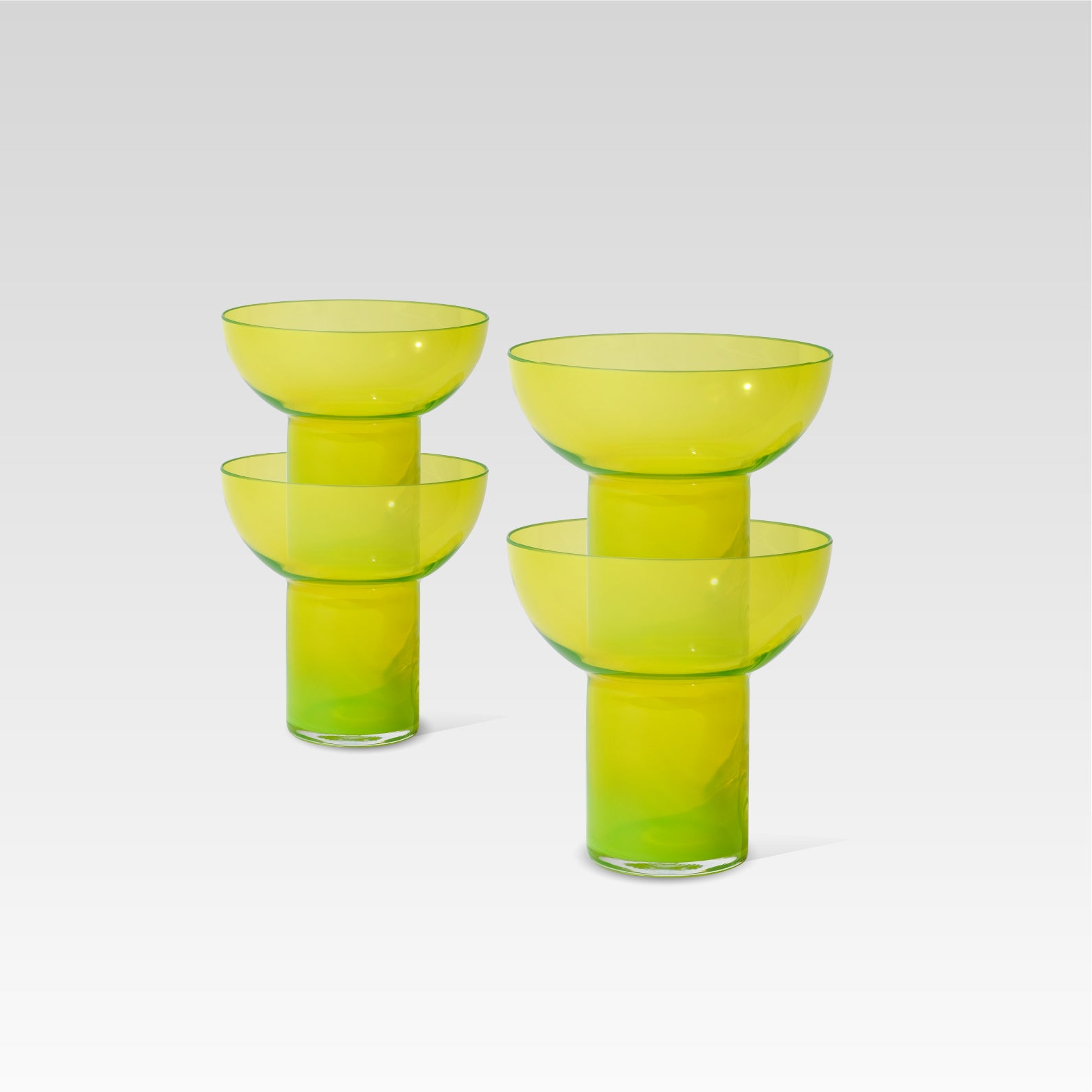 PLASH Glass Green Set of 4